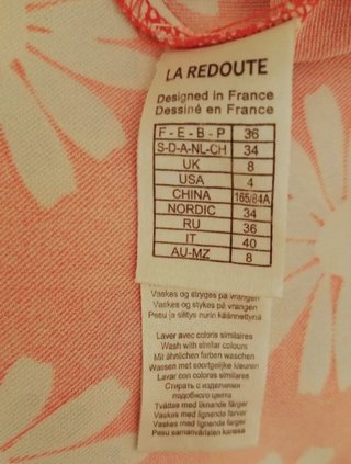 Vestido Mademoiselle La Redoute Naranja Flores