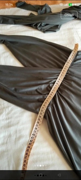 Abito lungo grigio taglia unica