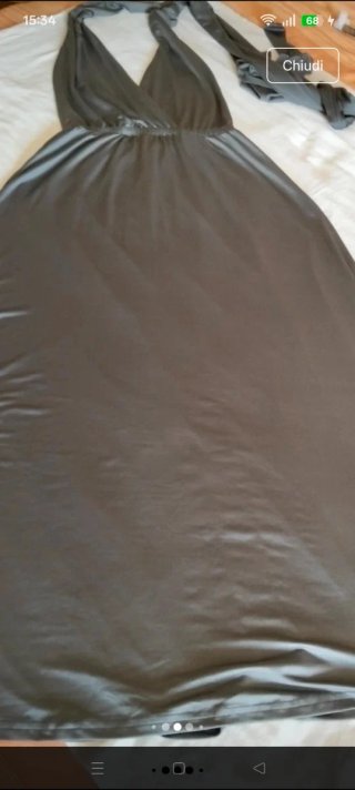 Abito lungo grigio taglia unica