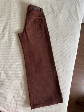 Pantalón pana Bershka Wide Leg marrón