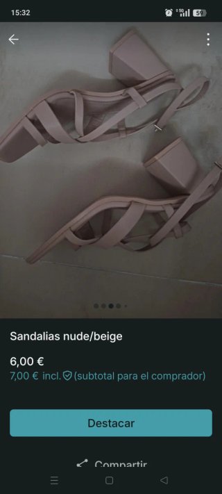 Sandalias tacón grueso Nude/Beige