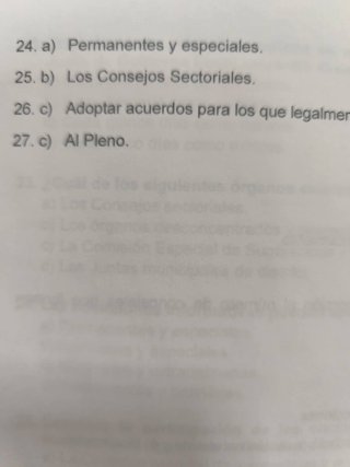 Oposición test régimen local