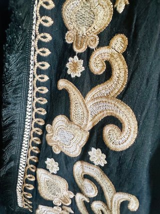 Chaqueta blazier desflecada bordada