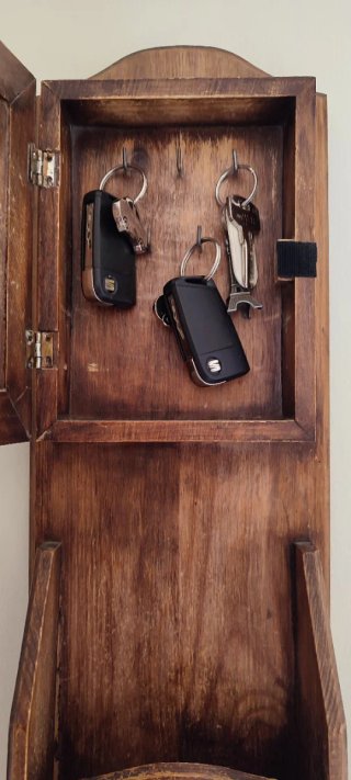 Colgador de llaves madera con cuadro