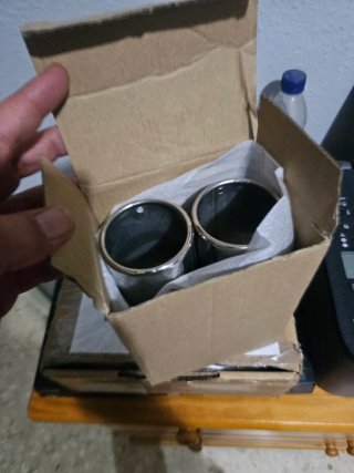 Cola de escape doble cromada