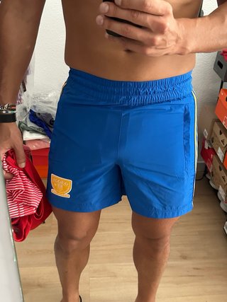 Shorts Adidas Talla XS Azul y Amarillo