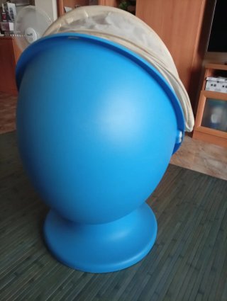 Silla Giratoria Ikea Azul y Beige