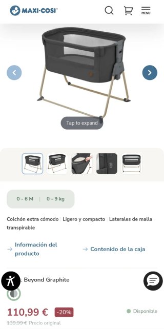 Maxi-Cosi Tori Cuna de viaje. Precio negociable.