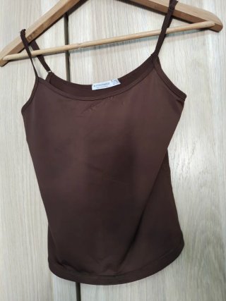 Camiseta tirantes Stradivarius Marrón Talla S