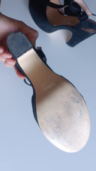 Sandalias tacón negras