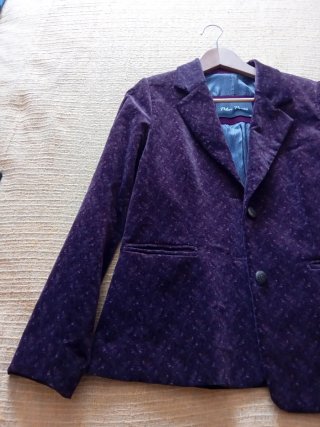 Chaqueta Terciopelo Pilar Prieto Granate