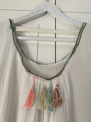 Vestido bambula ibicenco Coconut Talla Única