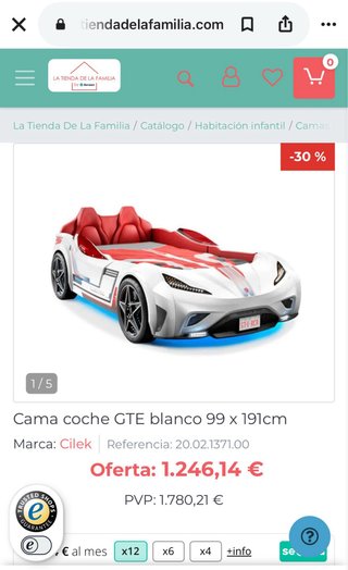 Cama infantil Coche GTE