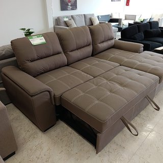Sofá Cama Chaise Longue Farrar Marrón