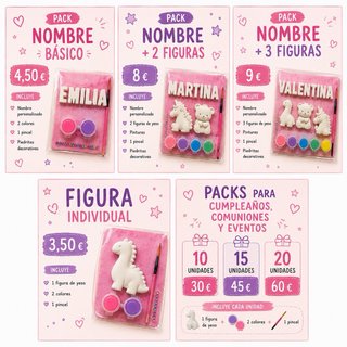 Kit para pintar figuras de yeso