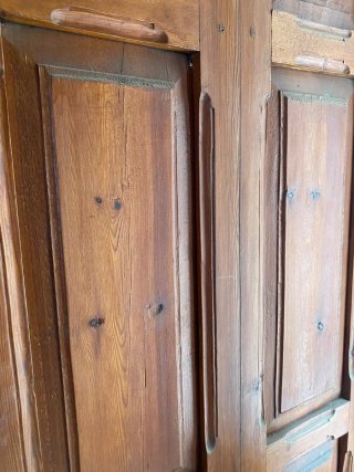 Puertas plegables de madera con cristaleras