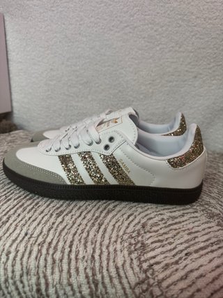 Adidas Samba OG Glitter Dorado Blanco