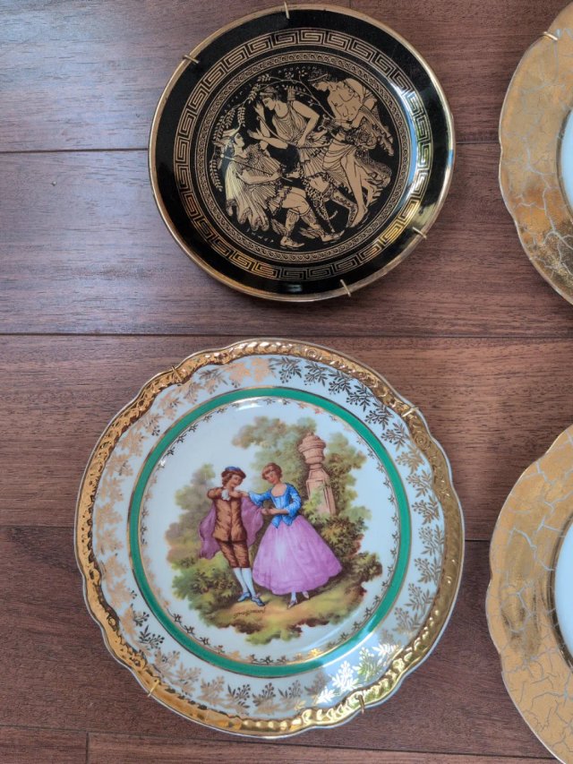 Lote de 12 platos decorativos vintage