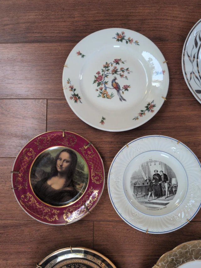 Lote de 12 platos decorativos vintage