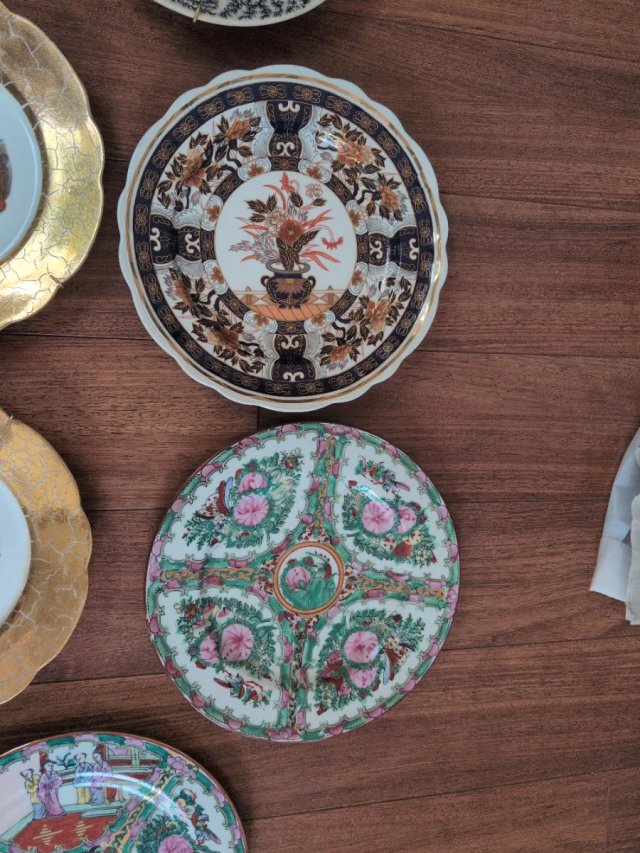 Lote de 12 platos decorativos vintage