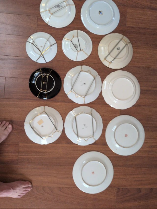 Lote de 12 platos decorativos vintage