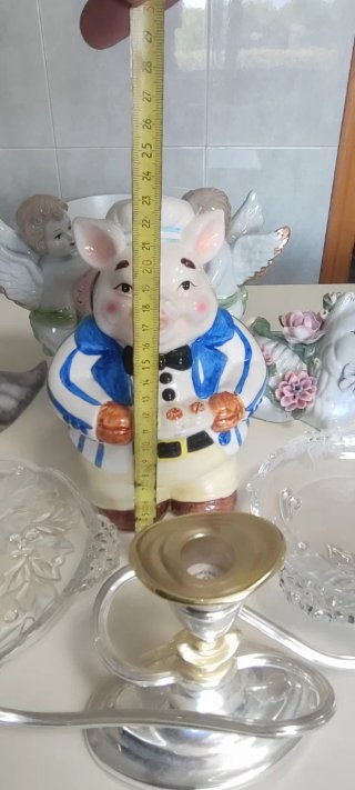 Lote figuras cerámica y cristal