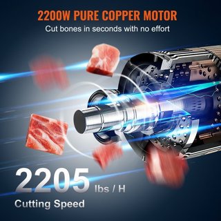 2200W Sierra de Banda Eléctrica Comercial para Carne Máquina de Corte de Huesos de Acero Inoxidable
