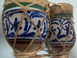 Tamburi in ceramica decorati artigianalmente