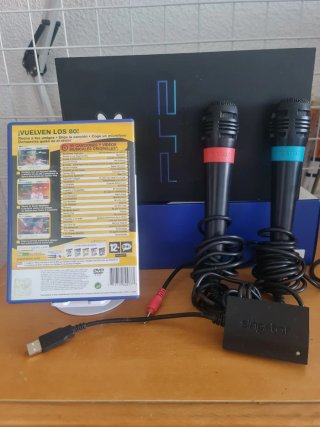 Singstar PS2: 2 micros + adaptador