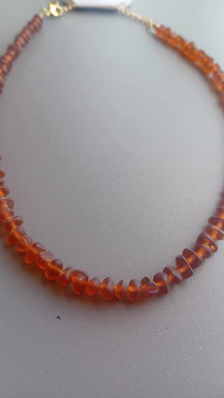 Collana Vestopazzo con perle arancioni