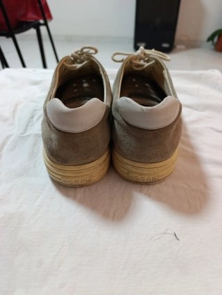 Zapatillas de ante beige/gris