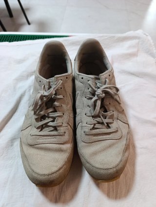 Zapatillas de ante beige/gris