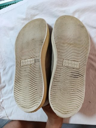 Zapatillas de ante beige/gris