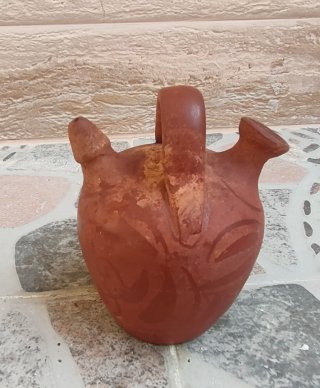Conjunto de 3 botijos de barro