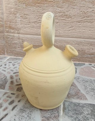 Conjunto de 3 botijos de barro