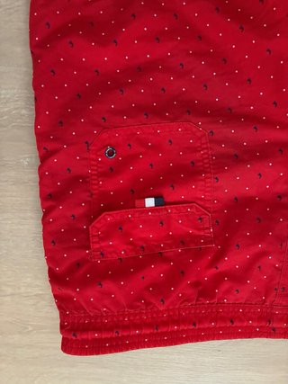 Bañador hombre rojo estampado