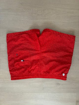 Bañador hombre rojo estampado