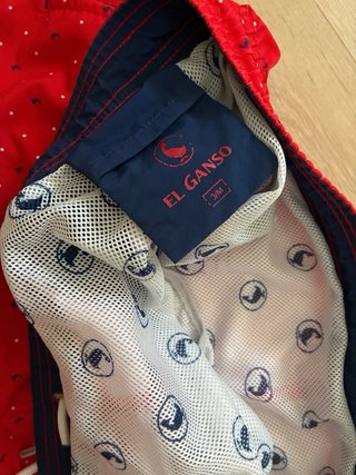 Bañador hombre rojo estampado