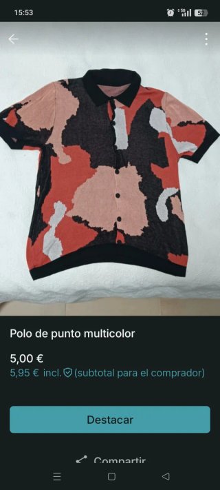 Polo de punto hombre multicolor