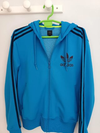 Chaqueta Adidas Azul con Rayas