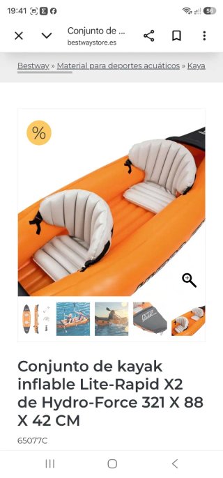 Kayak Hinchable Bestway Hydro-Force Lite-Rapid X2