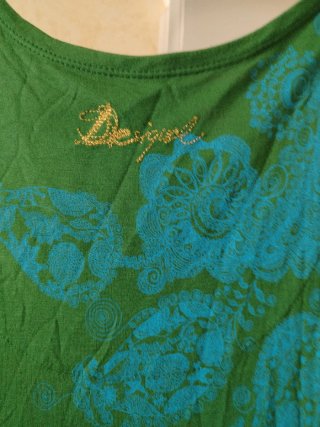 Vestito Desigual verde fantasia