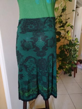 Vestito Desigual verde fantasia