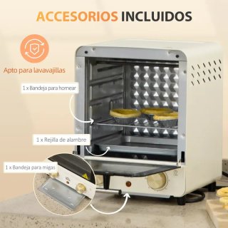Horno eléctrico Homecom - 15L