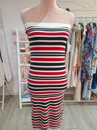 Vestido tubo a rayas talla única