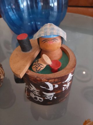 Set 5 Kokeshi Giapponesi Legno
