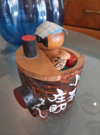 Set 5 Kokeshi Giapponesi Legno