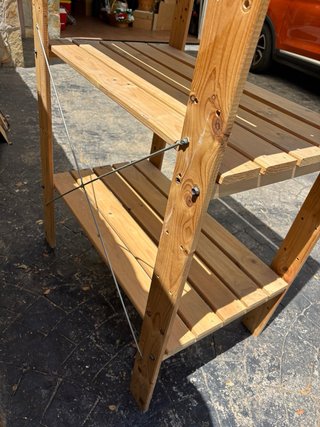Scaffale in legno a 4 ripiani tipo IVAR