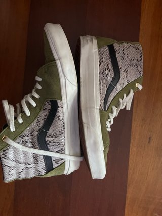 Zapatillas Vans SK8-Hi Beige y Verde talla 40