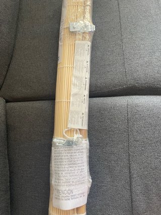 Estor enrollable bambú 60cm ancho x 180cm largo